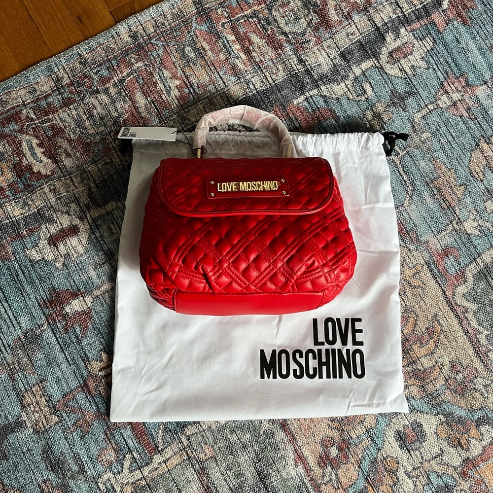 Love Moschino Red Quilted Handbag